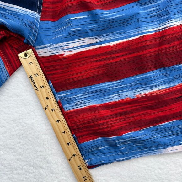 Sunsations American Flag Graphic Swim Trunks Mens 10" M July 4 Patriotic Beach - Picture 11 of 11